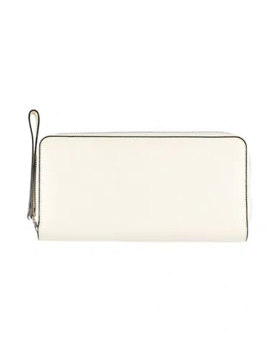 Valextra Woman Wallet Ivory Size - Leather In Neutral