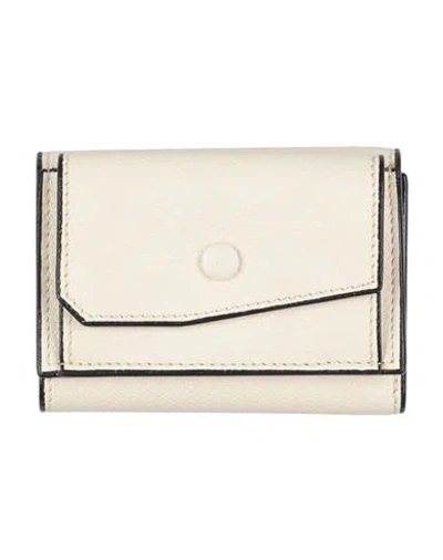 Valextra Woman Wallet Ivory Size - Leather In White