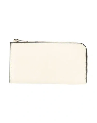 Valextra Woman Wallet Ivory Size - Calfskin In White