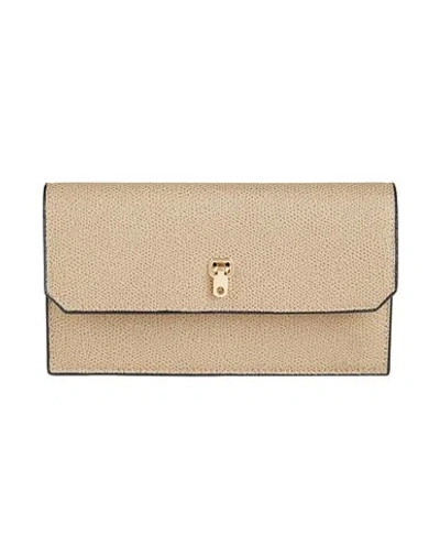Valextra Woman Wallet Khaki Size - Calfskin In Beige