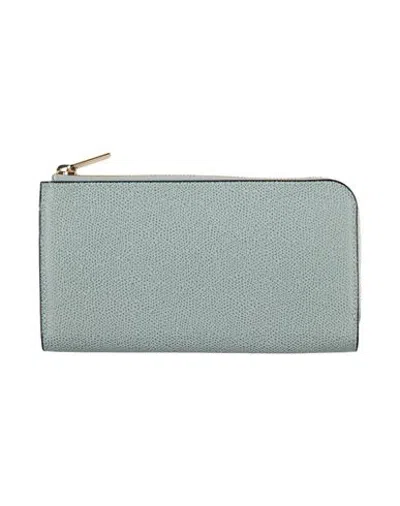 Valextra Woman Wallet Light Blue Size - Calfskin
