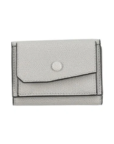 Valextra Woman Wallet Light Grey Size - Leather In Grey