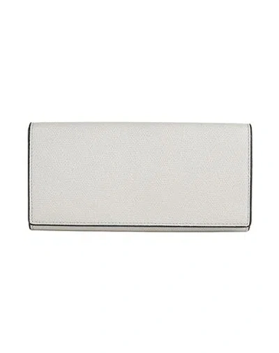 Valextra Woman Wallet Light Grey Size - Leather