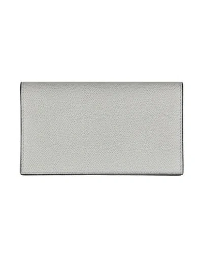 Valextra Woman Wallet Light Grey Size - Leather In Neutral