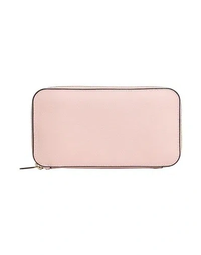 Valextra Woman Wallet Light Pink Size - Leather