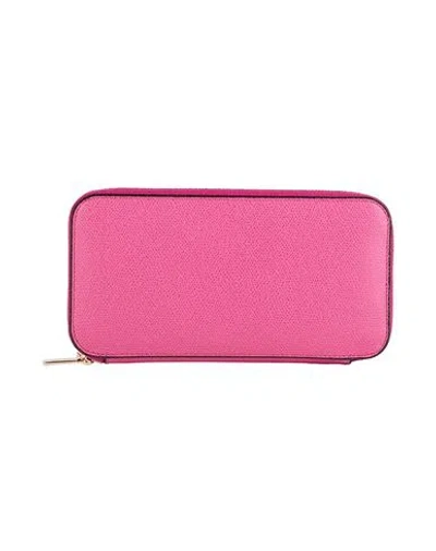 Valextra Woman Wallet Magenta Size - Calfskin