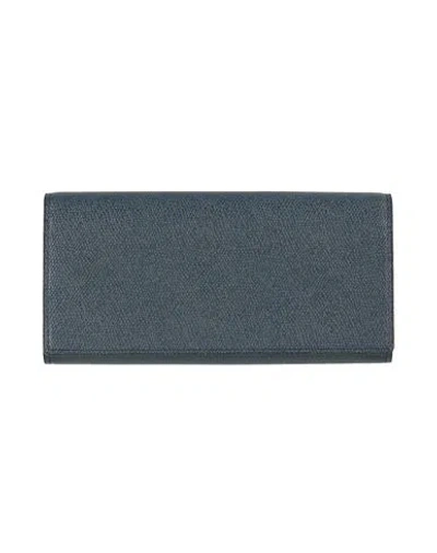 Valextra Woman Wallet Midnight Blue Size - Calfskin