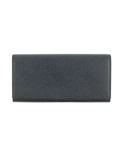 Valextra Woman Wallet Midnight Blue Size - Leather