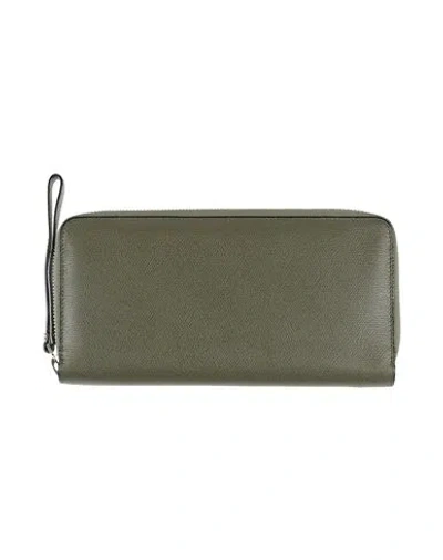 Valextra Woman Wallet Military Green Size - Leather