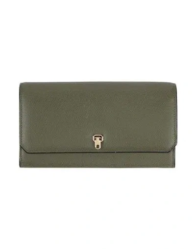 Valextra Woman Wallet Military Green Size - Calfskin