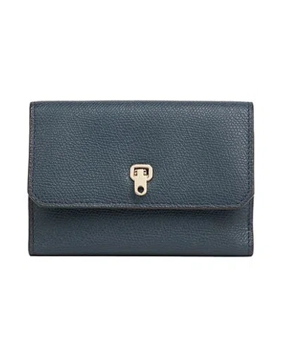 Valextra Woman Wallet Navy Size - Calfskin