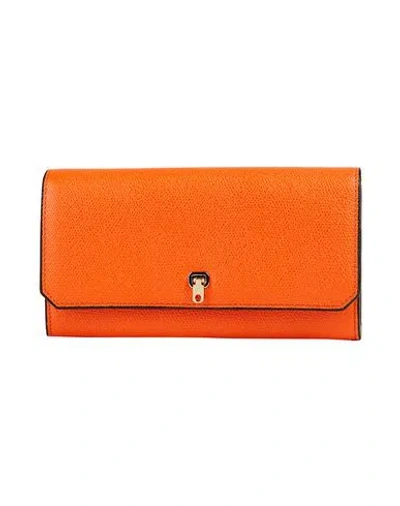 Valextra Woman Wallet Orange Size - Calfskin
