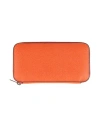 Valextra Woman Wallet Orange Size - Leather