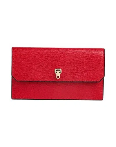 Valextra Woman Wallet Red Size - Calfskin