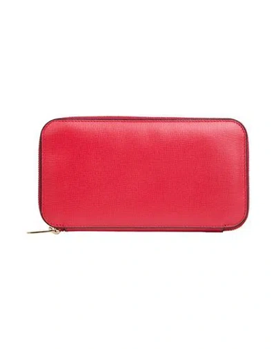 Valextra Woman Wallet Red Size - Leather