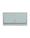 Valextra Woman Wallet Slate Blue Size - Calfskin In Gray