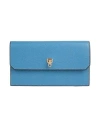 Valextra Woman Wallet Slate Blue Size - Calfskin In Blue