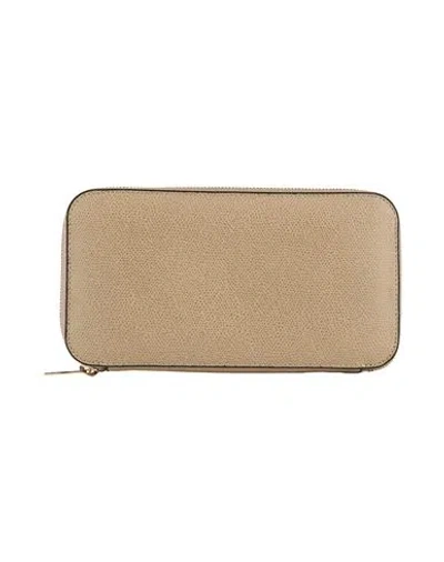 VALEXTRA VALEXTRA WOMAN WALLET TAUPE SIZE - LEATHER