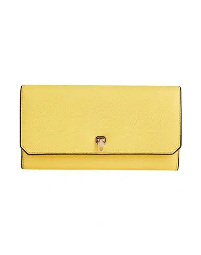 Valextra Woman Wallet Yellow Size - Calfskin