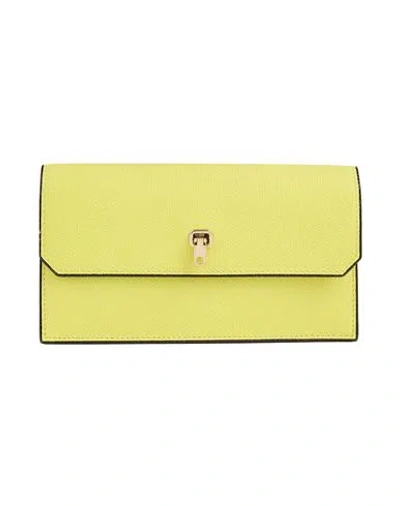 Valextra Woman Wallet Yellow Size - Calfskin