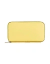 Valextra Woman Wallet Yellow Size - Leather