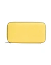 Valextra Woman Wallet Yellow Size - Leather