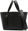 Valextra Micro Soft Leather Bucket Bag In Black