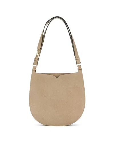 Valextra Women's Leather Medium Hobo Bag In Black
