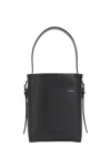 Valextra Structured Bucket Bag In Black Calf Leather
