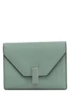Valextra Flap Fold Textured Wallets & Cardholders In Green
