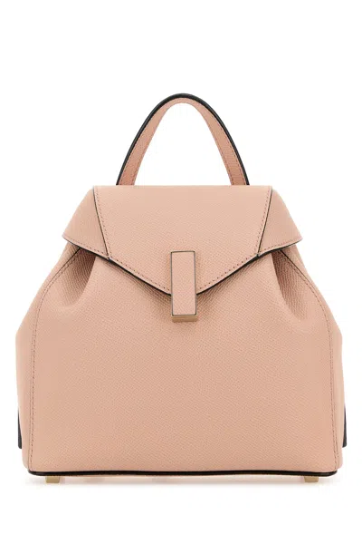 Valextra Pastel Pink Leather Iside Backpack
