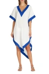 Valimare Aria High-low Crepe De Chine Cover-up Dress In Off White