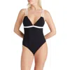 Valimare Aruba Double Strap One-piece Swimsuit In Black