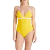 Valimare Aruba Double Strap One-piece Swimsuit In Yellow