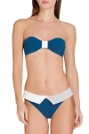 Valimare Capri Colorblock Bikini Bottom In Mineral Blue