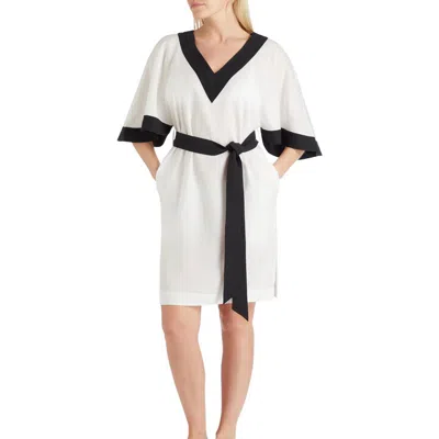 Valimare Casia Belted Cover-up Dress In Off White