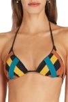 Valimare Ibiza Bandage Triangle Bikini Top In Black