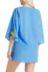 Valimare Mallorca Cross Bandage Cover-up Tunic Dress In Blue