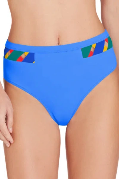 Valimare Martinique High Waist Bikini Bottom In Blue