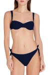 Valimare Milos Side Tie Bikini Bottom In Navy Blue