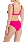 Valimare Paris Underwire Cut-out Lace Detail One-piece Swimsuit In Fuscia