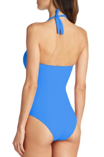 Valimare Sicily Bow-style One-piece Swimsuit In Blue