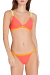 Valimare St Barths Colorblock Bikini Top In Coral