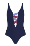 Valimare St Martin Bandage One-piece Swimsuit In Navy Blue