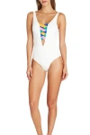 Valimare St Martin Bandage One-piece Swimsuit In Off White