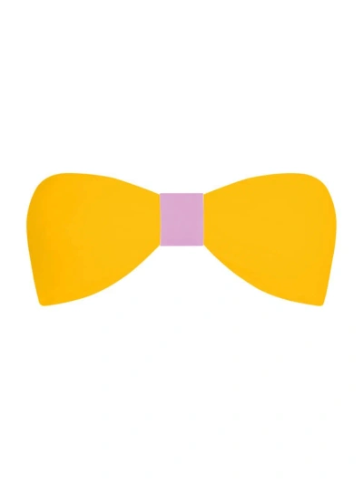 Valimare Women's Capri Bandeau Bikini Top In Yellow/pink