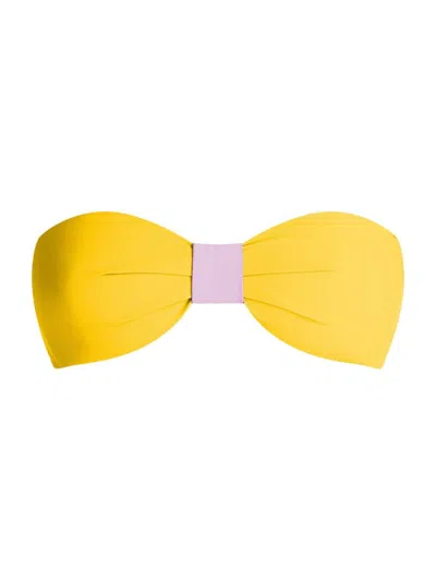 Valimare Women's Capri Bandeau Bikini Top In Yellow