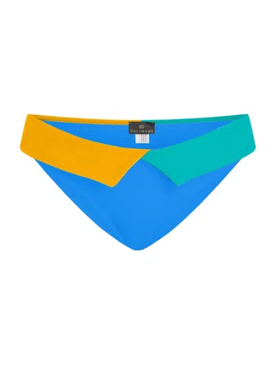 Valimare Women's Capri Foldover Bikini Bottoms In Blue