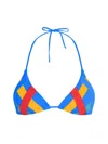 Valimare Women's Ibiza Colorblocked Bandage Bikini Top In Blue