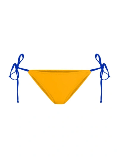 Valimare Women's Ibiza String Bikini Bottom In Yellow/multi